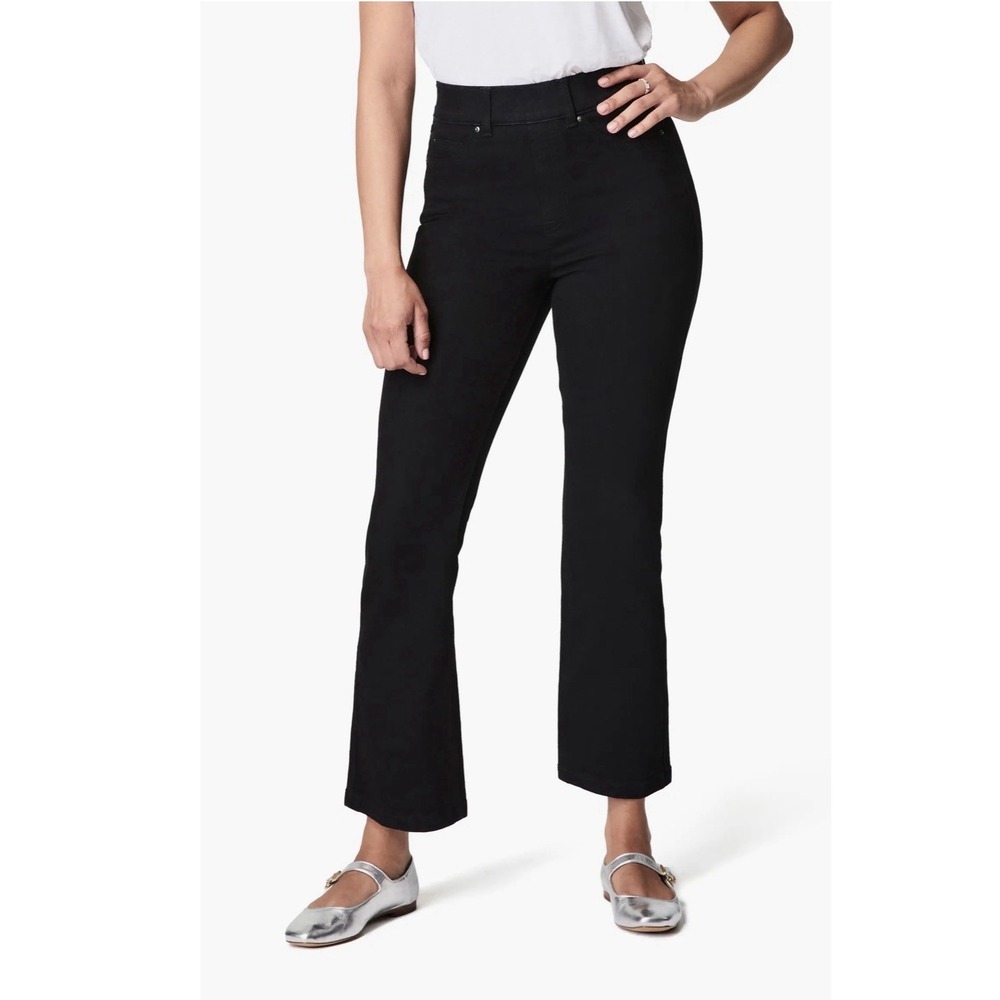 SPANX Kick Flare Jeans XL Tall Black Pull On High Rise Shaping NWT 20763T